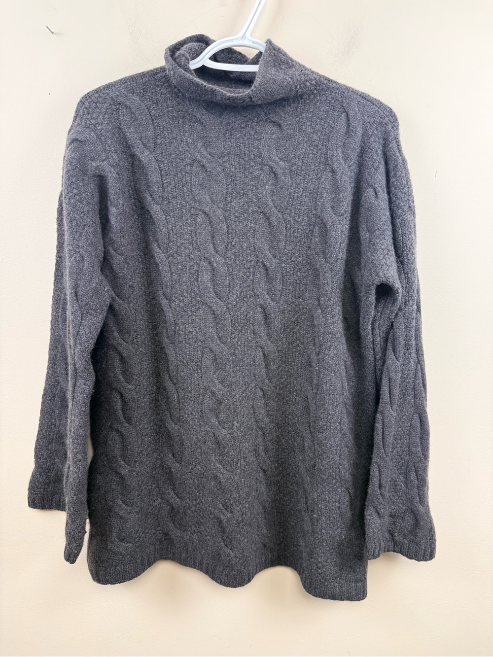 BRORA 100% Scottish cashmere cable knit high neck